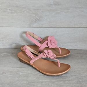 Soul Naturalizer Pink Floral Women's Sandals Bow Flower Shoes Sz 9.5M
